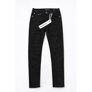 Purple Brand P001 Black Distressed Jeans Men's Size 30 Slim Skinny Denim NWT